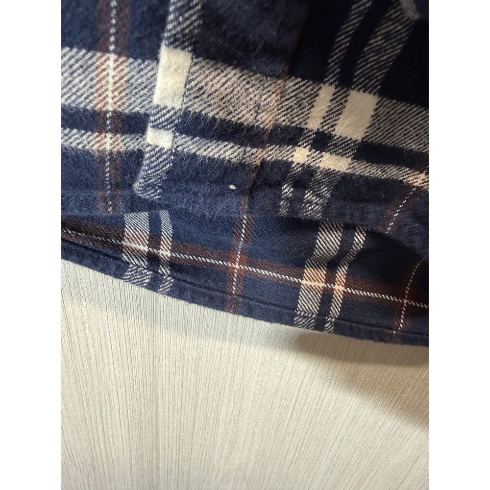 Jachs NY Mens Navy Blue White Plaid Flannel Button Down Shirt Medium 974954 - Picture 12 of 16